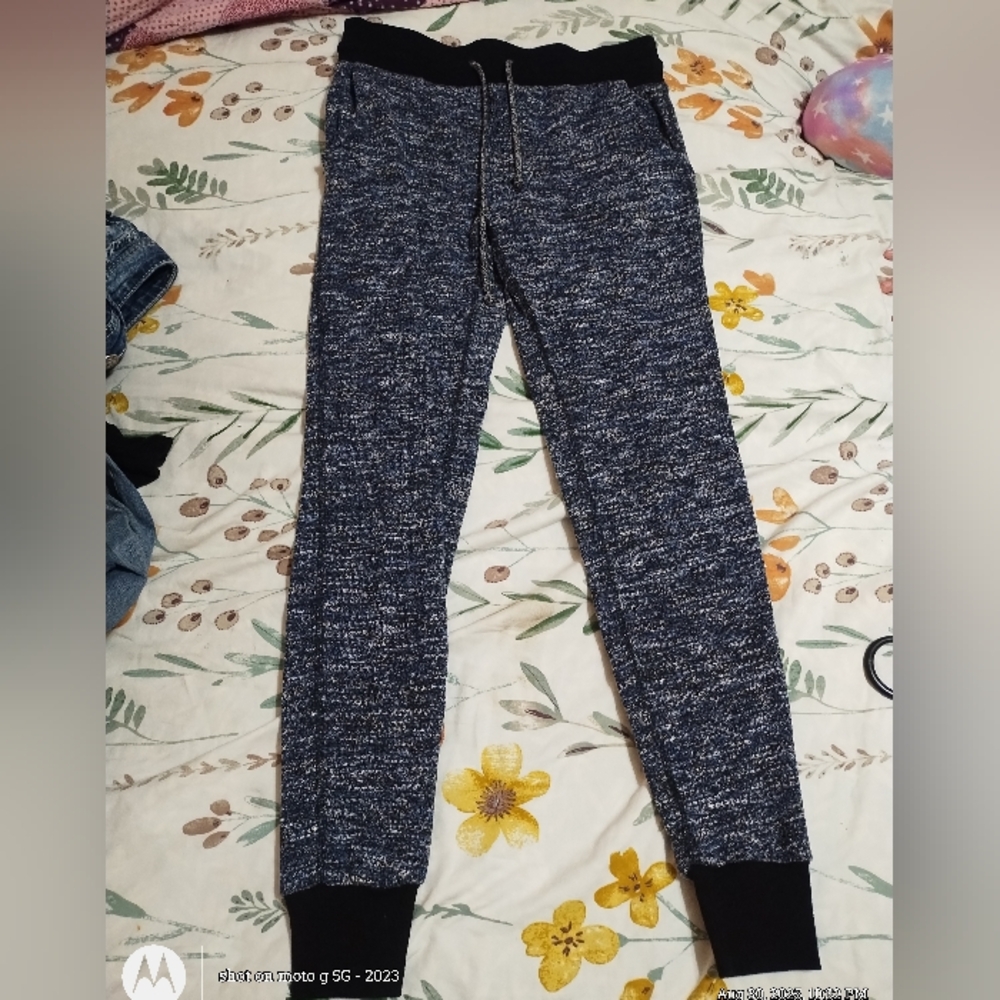 No Boundaries Blue and Black Track Pants